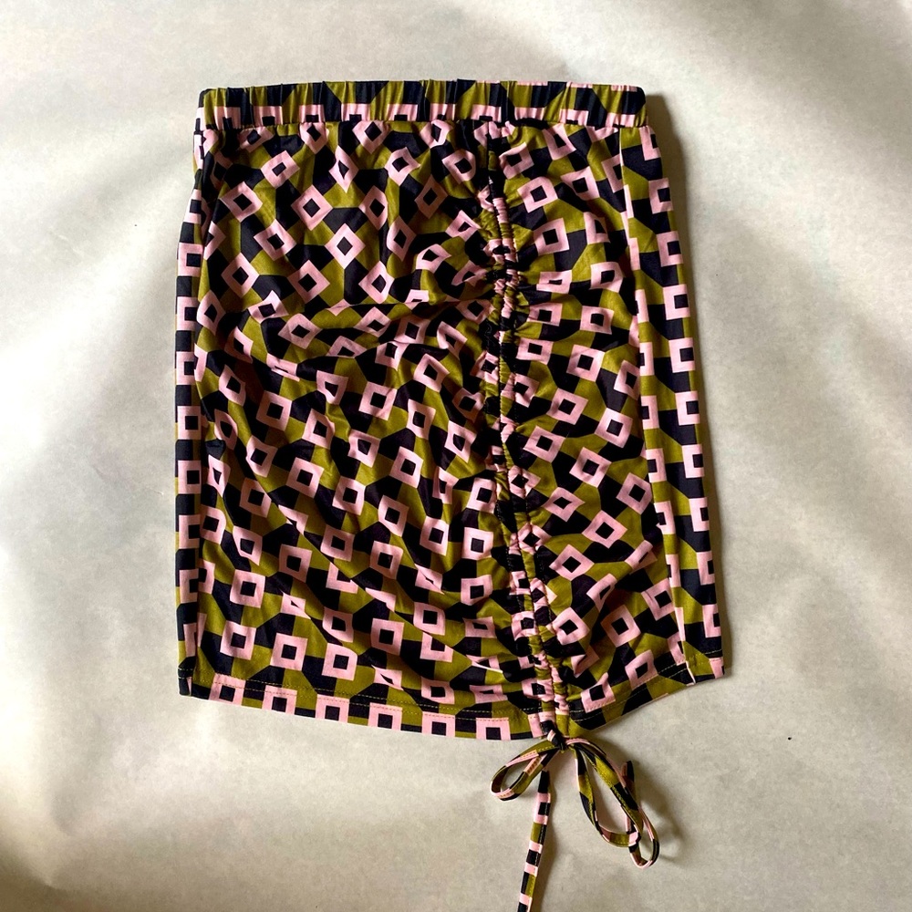Cider Retro Geometric Print Mini Skirt